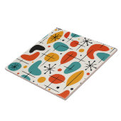 Mid Century Modern Starburst Pattern Tegeltje (Zijkant)