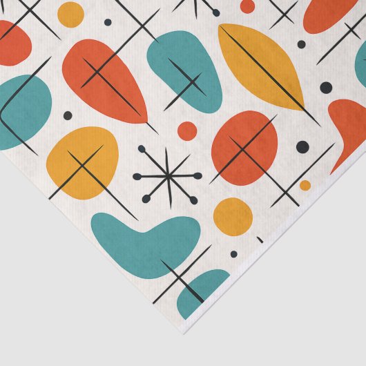 Mid Century Modern Starburst Pattern Tissuepapier (Detail)