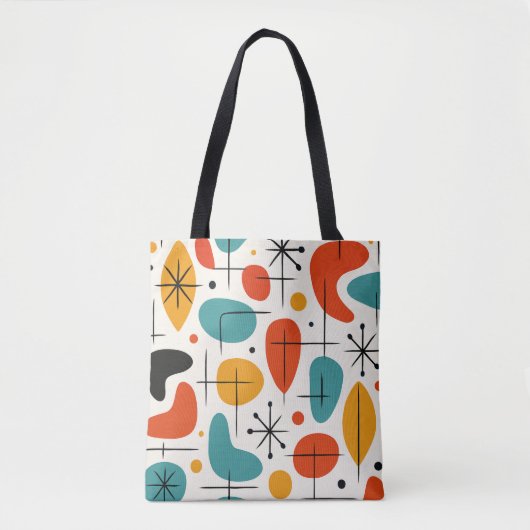 Mid Century Modern Starburst Pattern Tote Bag (Voorkant)