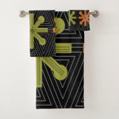 Mid-Century Modern Starburst Quilt Bad Handdoek (Insitu)