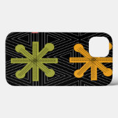 Mid-Century Modern Starburst Quilt Case-Mate iPhone Case (Achterkant (horizontaal))