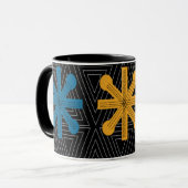 Mid-Century Modern Starburst Quilt Mok (Voorkant links)