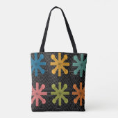 Mid-Century Modern Starburst Quilt Tote Bag (Achterkant)
