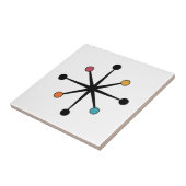 Mid Century Modern Starburst Tegeltje (Zijkant)