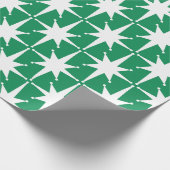 Mid Century Modern Starbursts Kelly Groen Patroon Cadeaupapier (Hoek)
