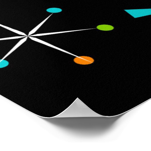 Mid-Century Modern Starbursts Poster (Hoek)