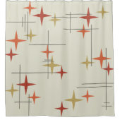 Mid Century Modern Stars Douchegordijn (Voorkant)