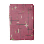 Mid Century Modern Stars Maroon Badmat (Voorkant Verticaal)