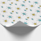 Mid Century Modern stijl, Atomic Starburst Cadeaupapier (Hoek)