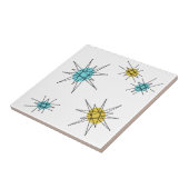 Mid Century Modern stijl, Atomic Starburst Tegeltje (Zijkant)