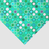 Mid-Century Modern Stippen, Shades of Aqua, Turquo Tissuepapier (Detail)