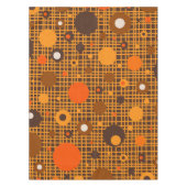 Mid Century Modern Stippen Woven Pattern Sinaasapp Tafelkleed (Voorkant)