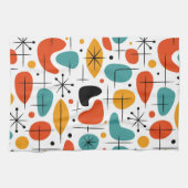 Mid Century Modern stralenpatroon Theedoek (Horizontaal)
