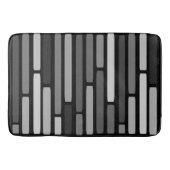 Mid Century Modern Stripes Black Badmat (Voorkant)