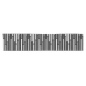 Mid Century Modern Stripes Black Korte Tafelloper (Horizontaal)