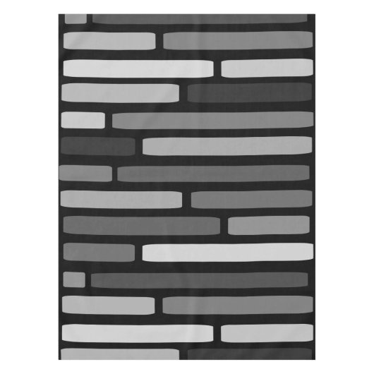 Mid Century Modern Stripes Black Tafelkleed (Voorkant)