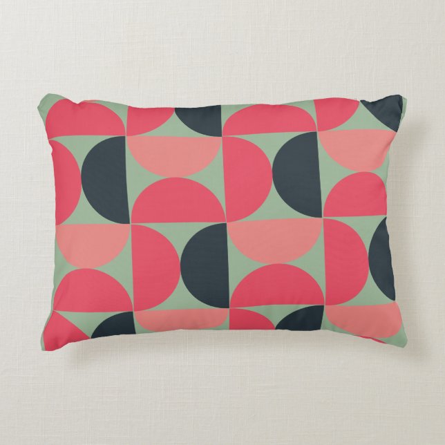 Mid-Century Modern Summer Sunset Accent Kussen (Voorkant)