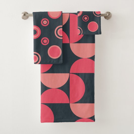 Mid-Century Modern Summer Sunset Bad Handdoek (Insitu)