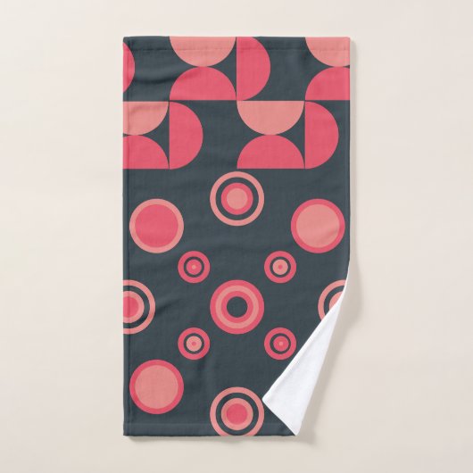 Mid-Century Modern Summer Sunset Bad Handdoek (Handdoek)