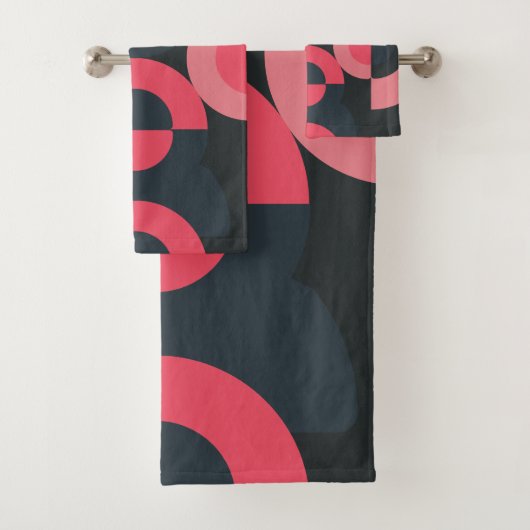 Mid-Century Modern Summer Sunset Bad Handdoek (Insitu)