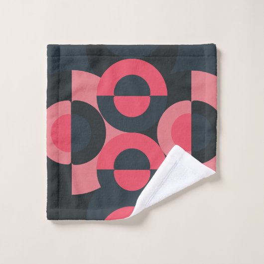 Mid-Century Modern Summer Sunset Bad Handdoek (Wasdoekje)