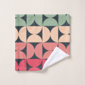 Mid-Century Modern Summer Sunset Bad Handdoek (Wasdoekje)