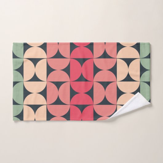 Mid-Century Modern Summer Sunset Bad Handdoek (Handdoek)