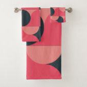 Mid-Century Modern Summer Sunset Bad Handdoek (Insitu)