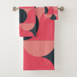 Mid-Century Modern Summer Sunset Bad Handdoek