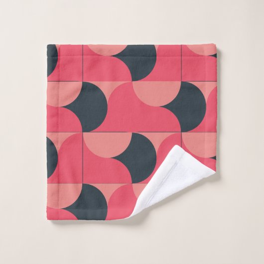 Mid-Century Modern Summer Sunset Bad Handdoek (Wasdoekje)