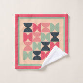 Mid-Century Modern Summer Sunset Bad Handdoek (Wasdoekje)