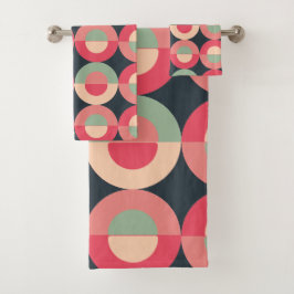 Mid-Century Modern Summer Sunset Bad Handdoek