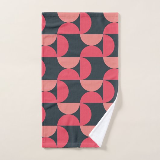 Mid-Century Modern Summer Sunset Bad Handdoek (Handdoek)