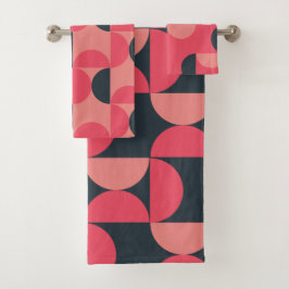 Mid-Century Modern Summer Sunset Bad Handdoek