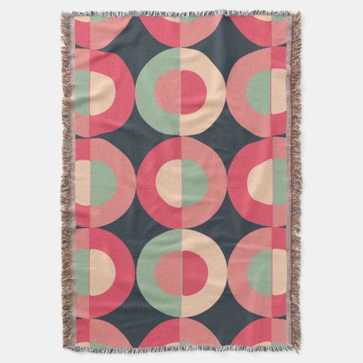 Mid-Century Modern Summer Sunset Deken (Voorkant Verticaal)