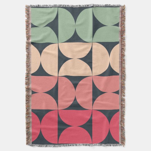 Mid-Century Modern Summer Sunset Deken (Voorkant Verticaal)