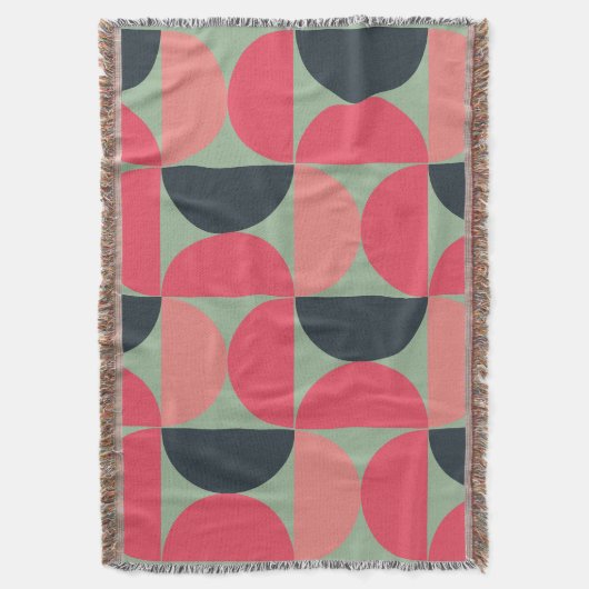 Mid-Century Modern Summer Sunset Deken (Voorkant Verticaal)