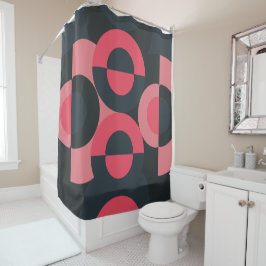 Mid-Century Modern Summer Sunset Douchegordijn