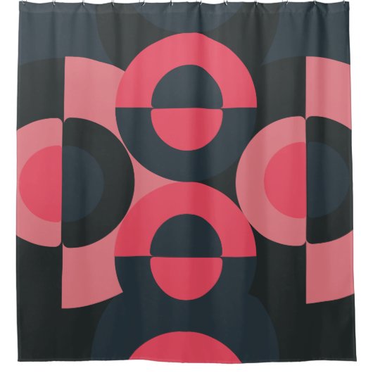 Mid-Century Modern Summer Sunset Douchegordijn (Voorkant)