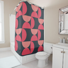 Mid-Century Modern Summer Sunset Douchegordijn