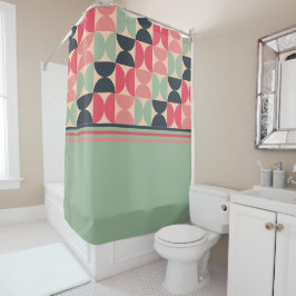 Mid-Century Modern Summer Sunset Douchegordijn