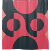 Mid-Century Modern Summer Sunset Douchegordijn (Voorkant)