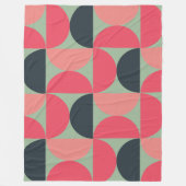 Mid-Century Modern Summer Sunset Fleece Deken (Voorkant)