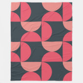 Mid-Century Modern Summer Sunset Fleece Deken (Voorkant)