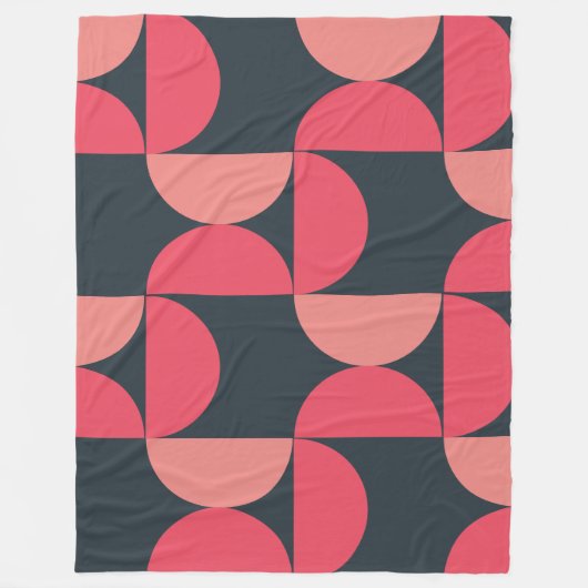 Mid-Century Modern Summer Sunset Fleece Deken (Voorkant)