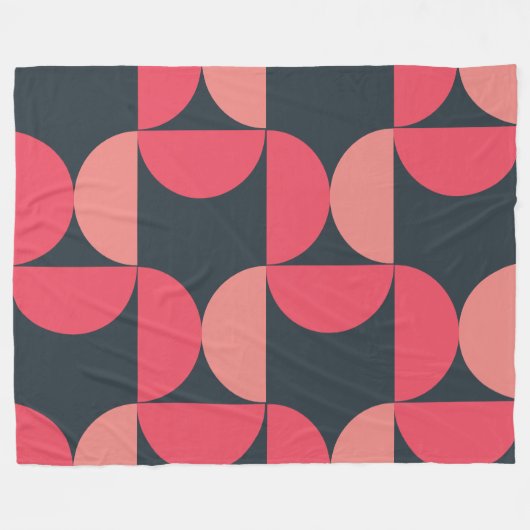 Mid-Century Modern Summer Sunset Fleece Deken (Voorkant (Horizontaal))