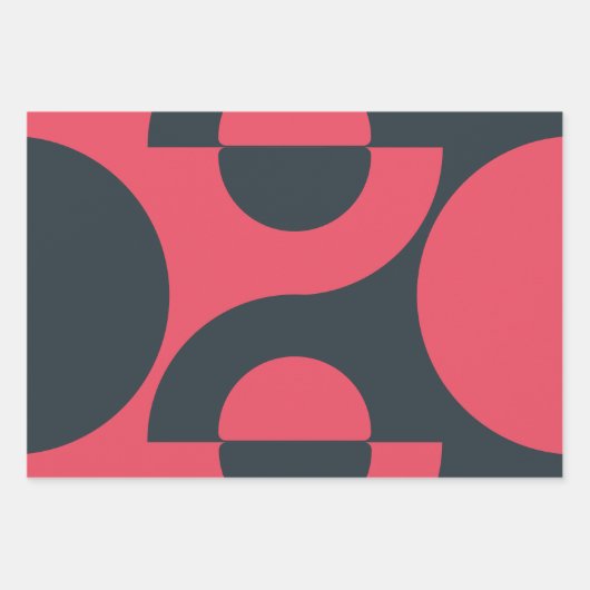 Mid-Century Modern Summer Sunset Inpakpapier Vel (Voorkant 2)