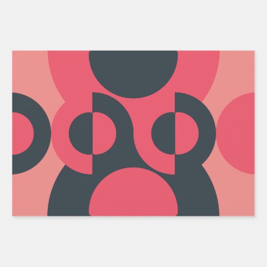 Mid-Century Modern Summer Sunset Inpakpapier Vel (Voorkant)