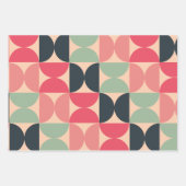 Mid-Century Modern Summer Sunset Inpakpapier Vel (Voorkant 2)