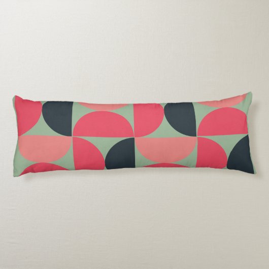 Mid-Century Modern Summer Sunset Lichaamskussen (Achterkant)